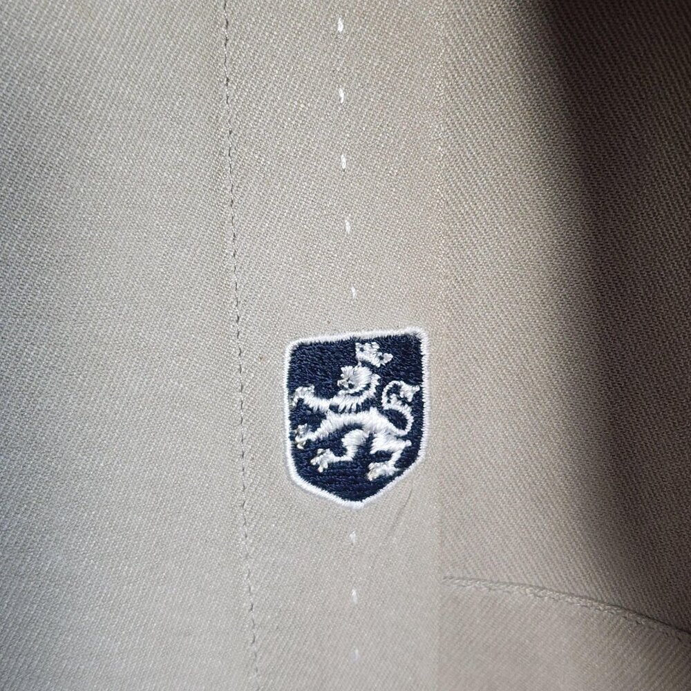 Nat Nast Shirt Mens XL Beige Gray Silk Camp Bowling Argyle Panel Short Sleeve - Picture 8 of 12